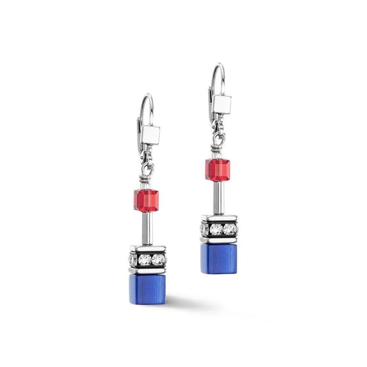 GeoCUBE® Iconic Earrings Silver-Royal