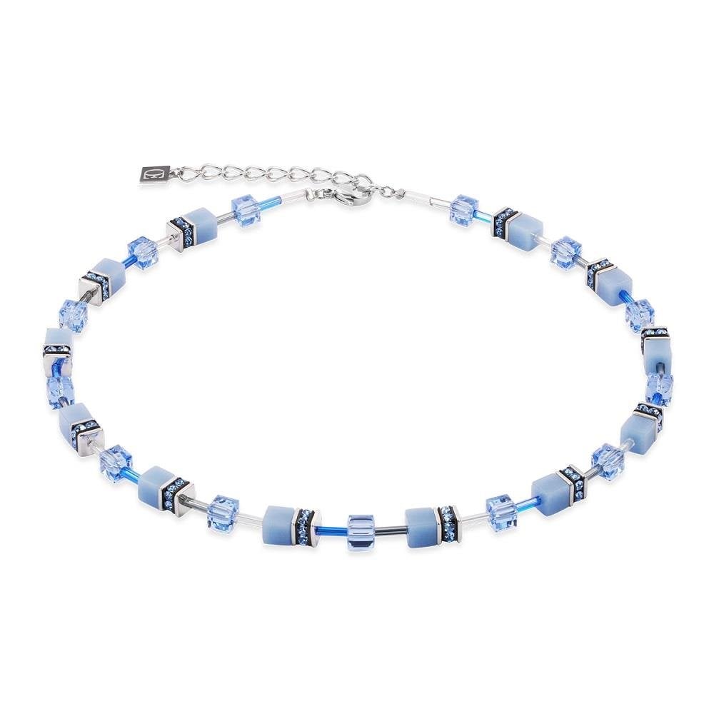 GeoCUBE® Iconic Mono Silver Necklace Blue
