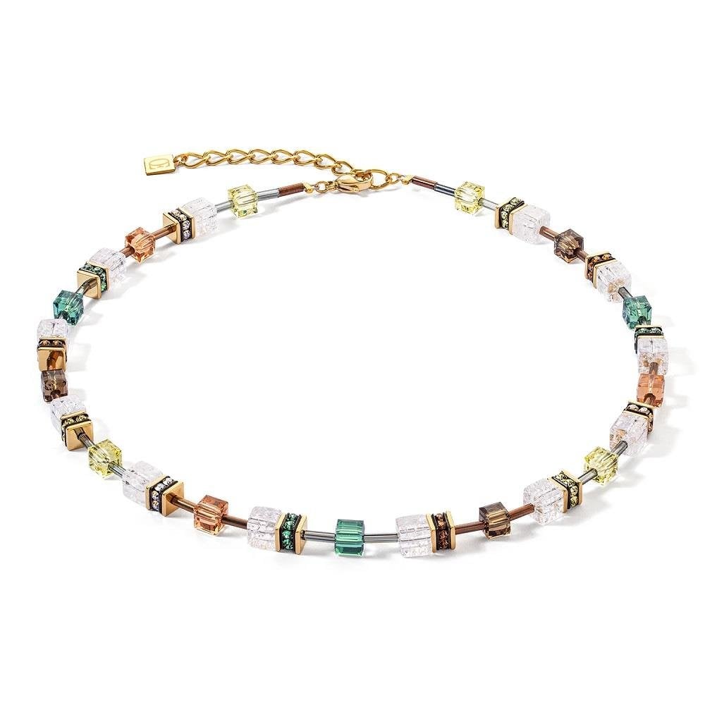 GeoCUBE® Iconic Nature Necklace Brown-White