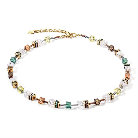 GeoCUBE® Iconic Nature Necklace Brown-White