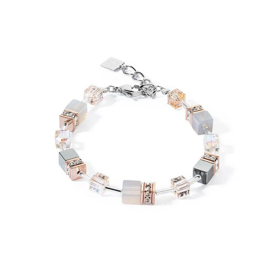GeoCUBE® Iconic Precious Bracelet Rose Gold-Peach