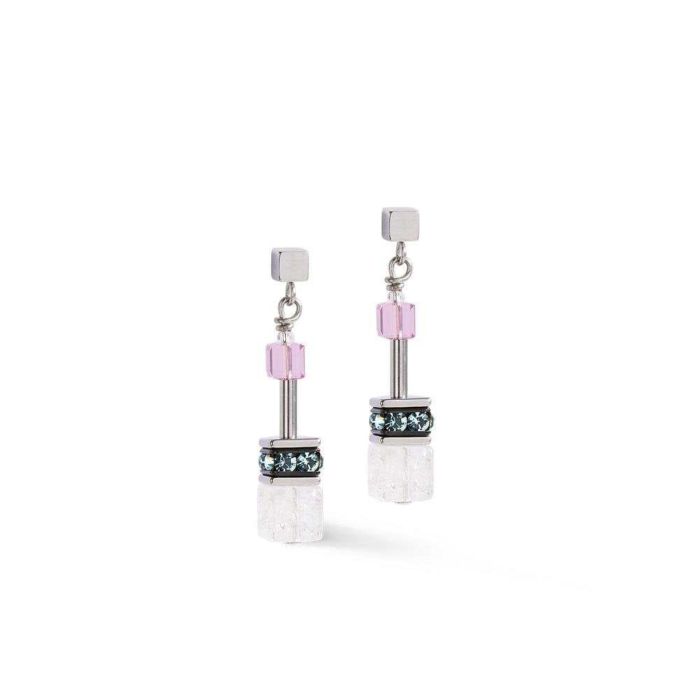 GeoCUBE® Iconic Precious Earrings Pink-Lilac