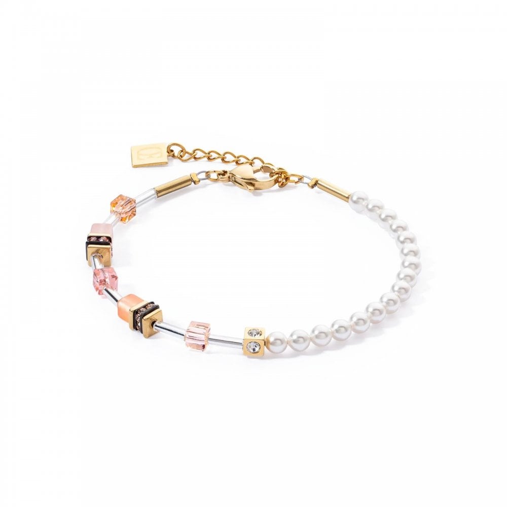 GeoCUBE® Mini Fusion Pearls Bracelet Apricot Crush