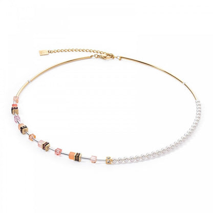 GeoCUBE® Mini Fusion Pearls Necklace Apricot Crush