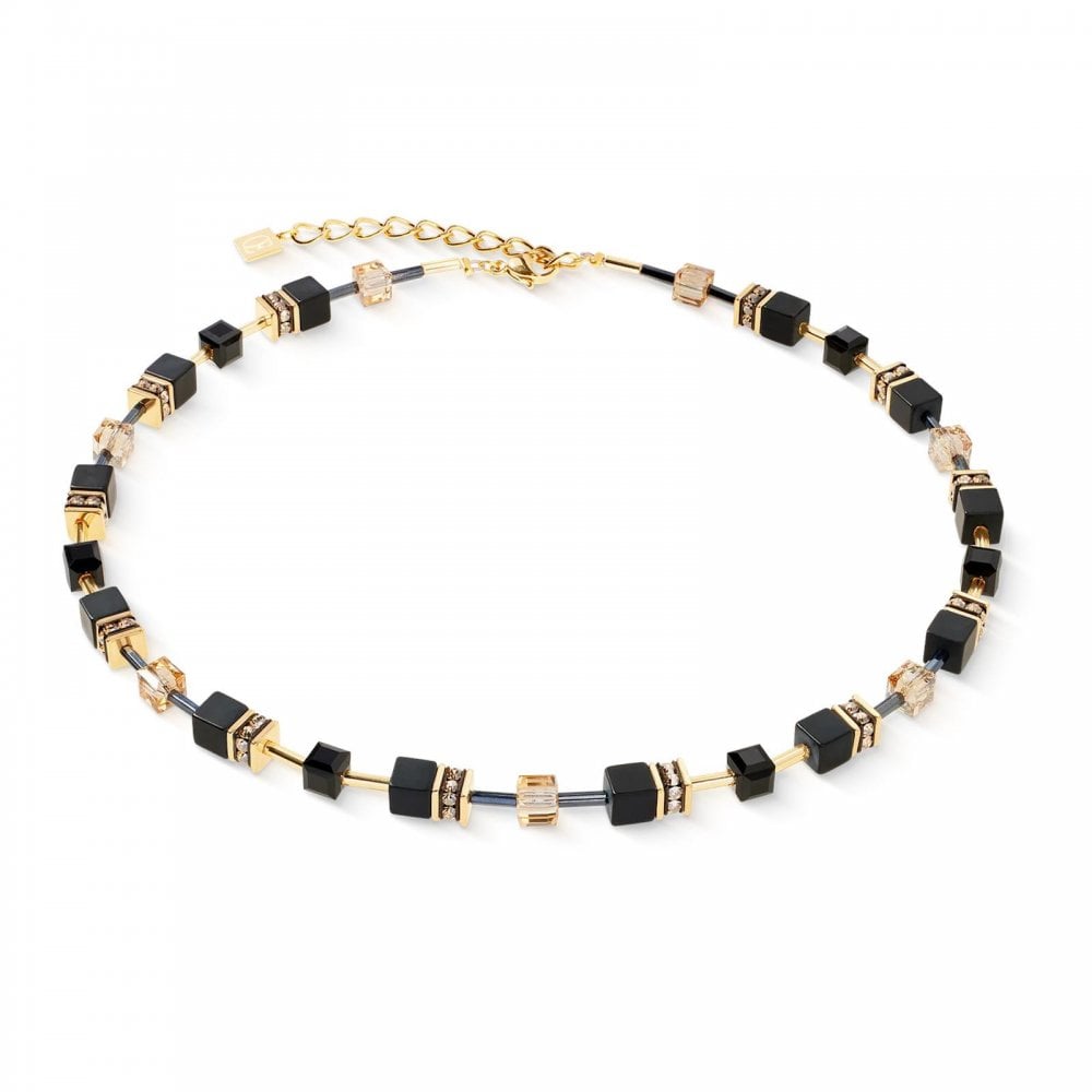 GeoCUBE® Onyx Black-Gold Necklace