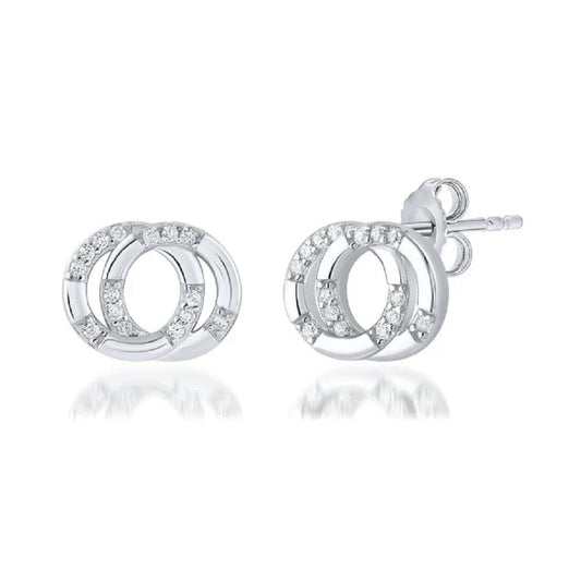 Georgini Alchemy Couture Link Earrings Silver