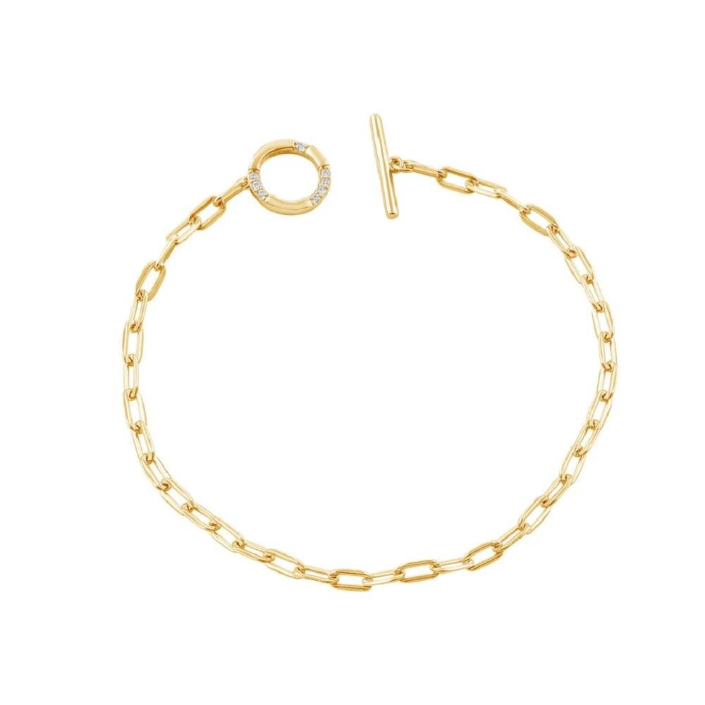 Georgini Alchemy Paperclip FOB Bracelet Gold