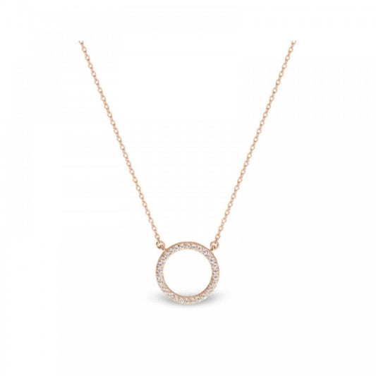 Georgini Ara Circle CZ Rose Pendant