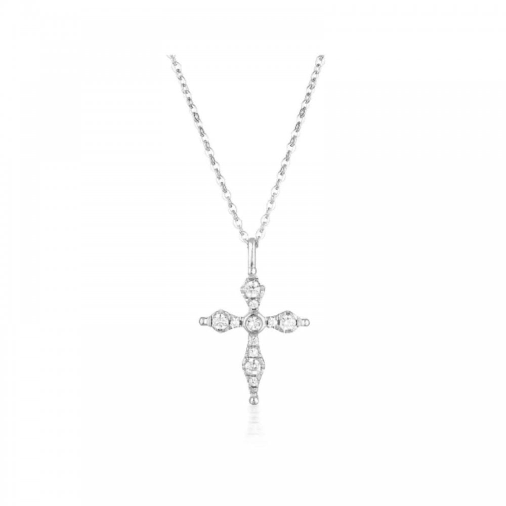 Georgini Bless Mini Cross CZ Silver Pendant