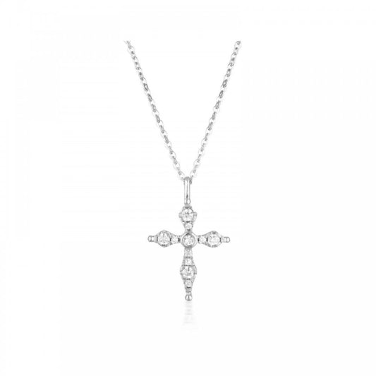 Georgini Bless Mini Cross CZ Silver Pendant