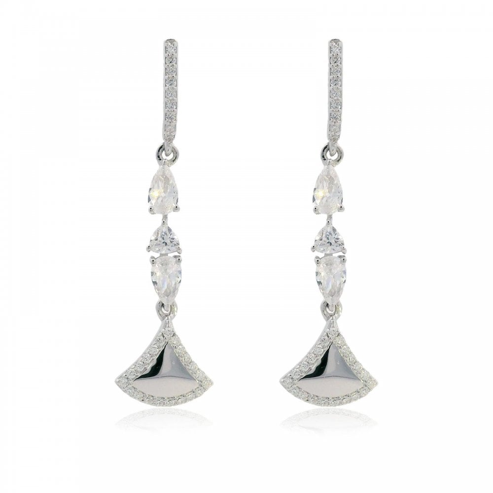 Georgini Chic Noel Fantasy CZ Silver Drop Earrings