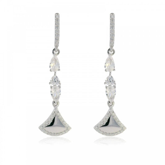 Georgini Chic Noel Fantasy CZ Silver Drop Earrings