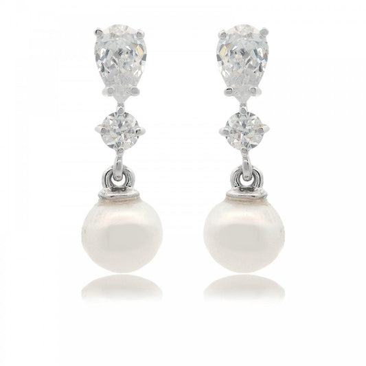 Georgini Chic Noel FW Pearl CZ Pyrmont Earrings