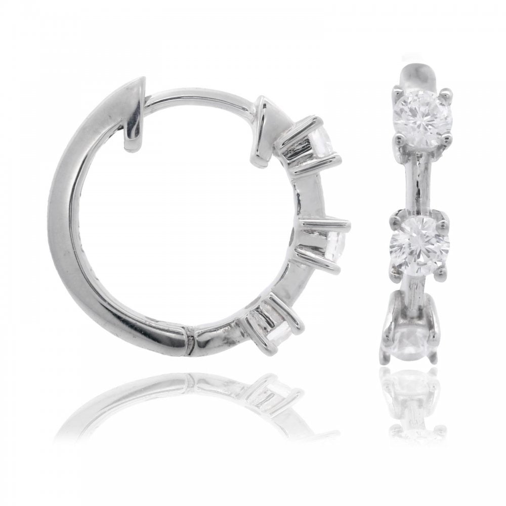 Georgini Chic Noel Triliogy Hoop Silver Earrings