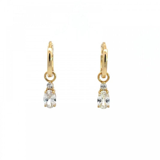 Georgini Christmas Journey Baby Oval Gold Earrings