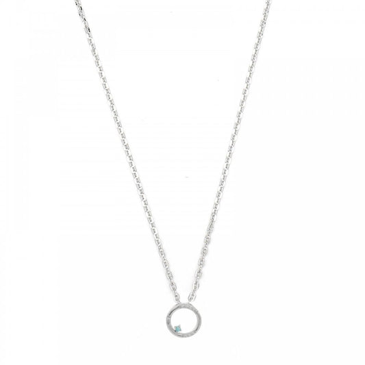 Georgini Created Opal Glow Circle Silver Pendant