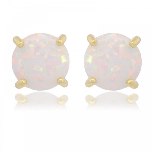 Georgini Created Opal Glow GP Stud Earrings