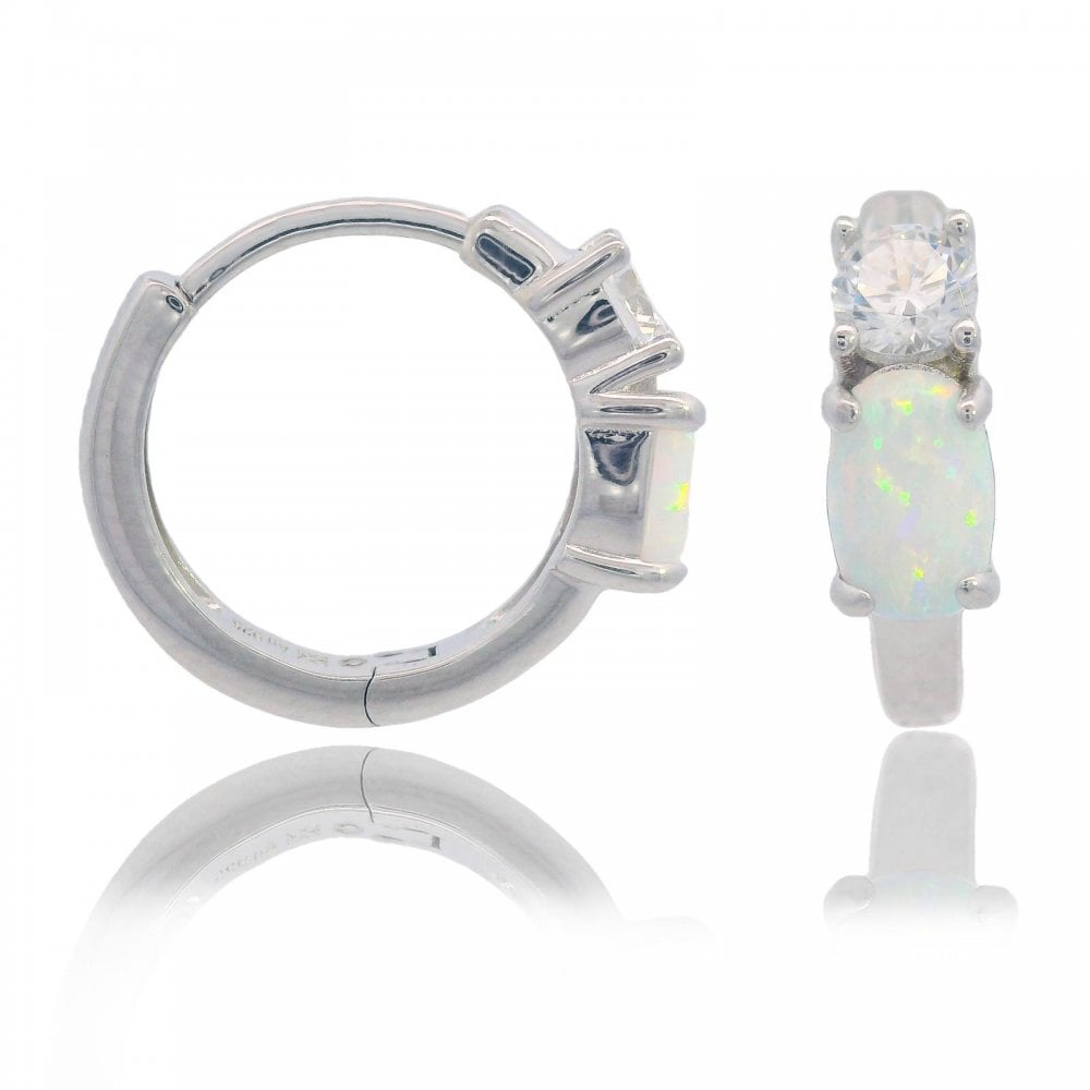 Georgini Created Opal Glow Rozelle Hoop Earrings