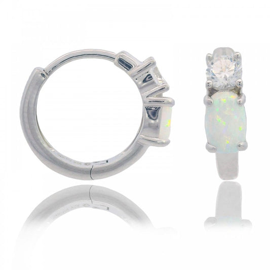 Georgini Created Opal Glow Rozelle Hoop Earrings