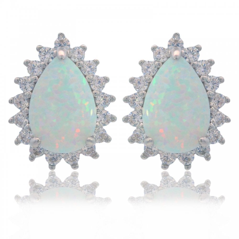 Georgini Created Opal Rozelle Silver Earrings