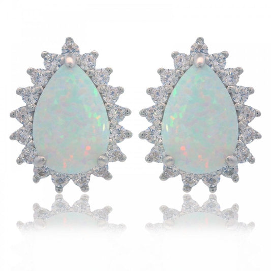 Georgini Created Opal Rozelle Silver Earrings