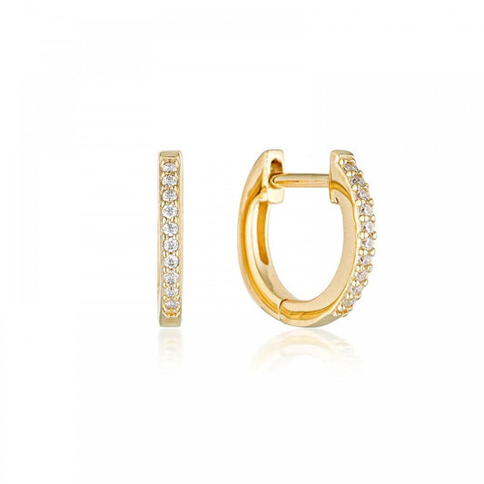 Georgini Cubic Zirconia Noel Nights Shine Gold Plated Hoops