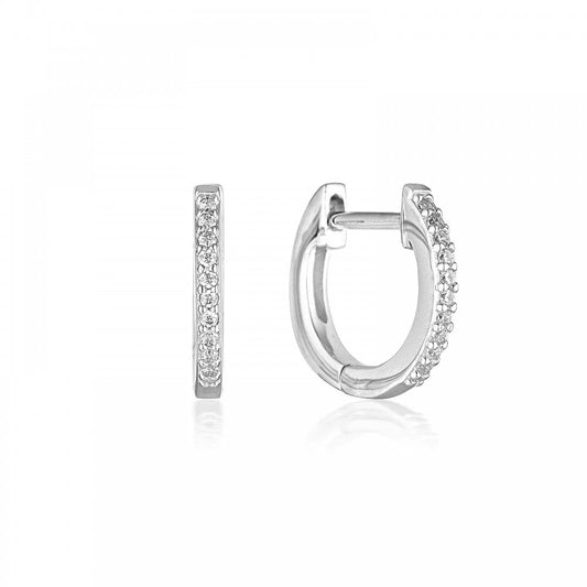 Georgini Cubic Zirconia Noel Nights Shine Silver Hoops