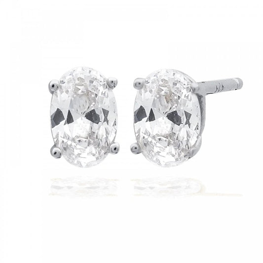 Georgini Ellipse Journey CZ Silver Stud Earrings