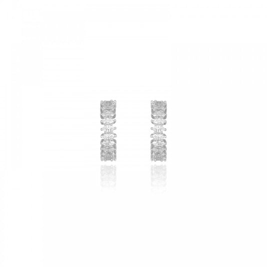 Georgini Garland CZ Hoop Silver Earrings
