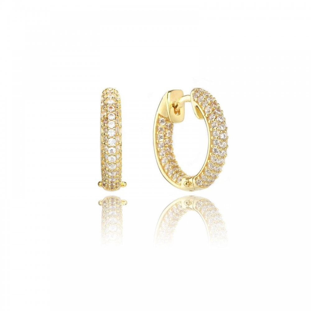 Georgini Goddess Pave Gold Plated Hoops