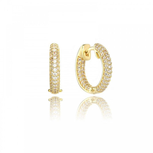 Georgini Goddess Pave Gold Plated Hoops