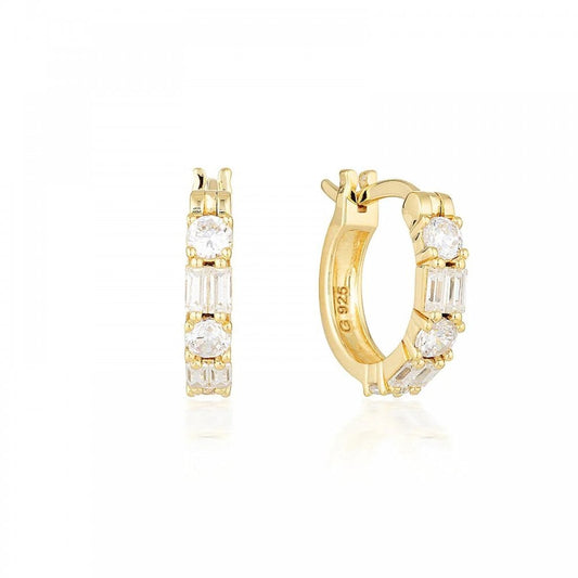 Georgini Irina CZ Small Gold Hoop Earrings