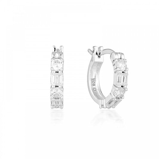 Georgini Irina CZ Small Silver Hoops