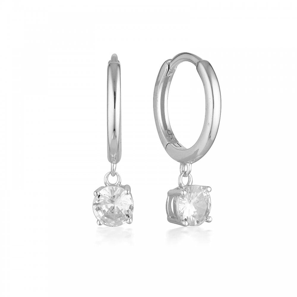 Georgini Love is in the Air Bria Silver CZ Hoop Earrings