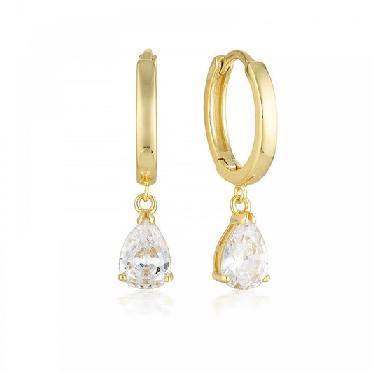 Georgini Love is in the Air Pia Gold Plated CZ Hoops