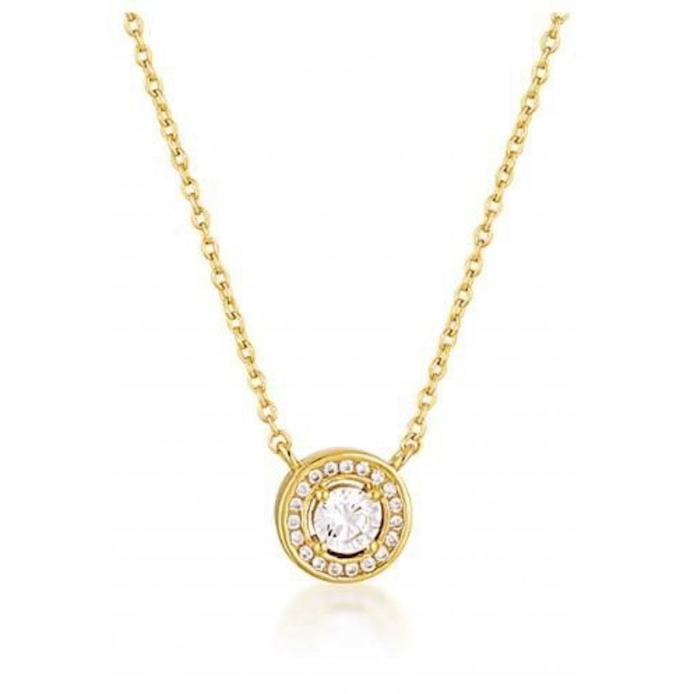 Georgini Milestone CZ Gold Plated Halo Pendant