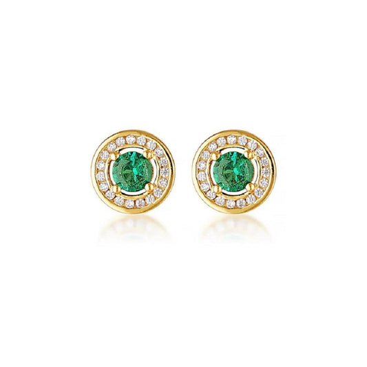 Georgini Milestone  Emerald Nano & White Earrings