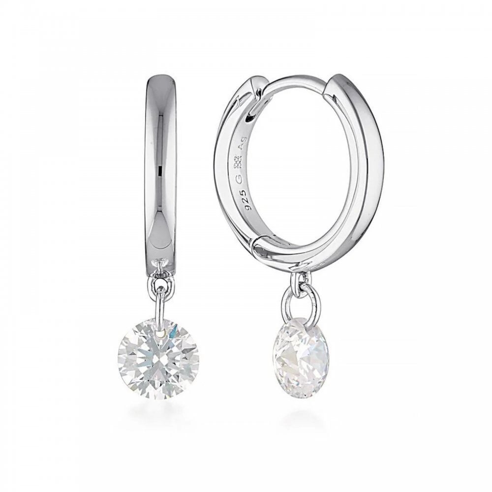 Georgini Mirage Alice White CZ Droplet Earrings