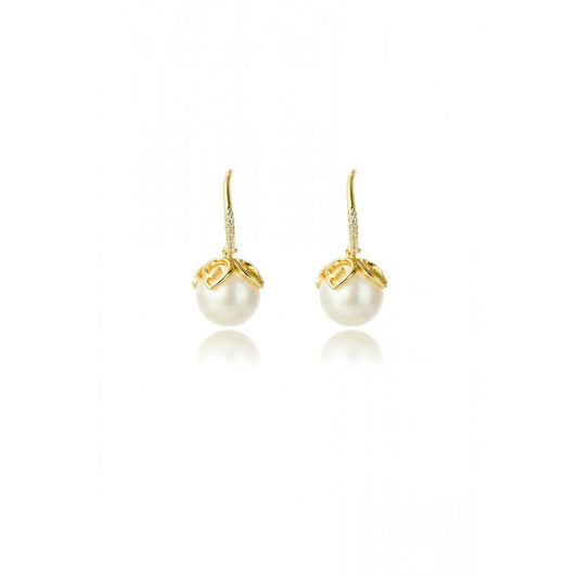 Georgini Oceans Palm Cove FW Pearl Gold Plated Earrings