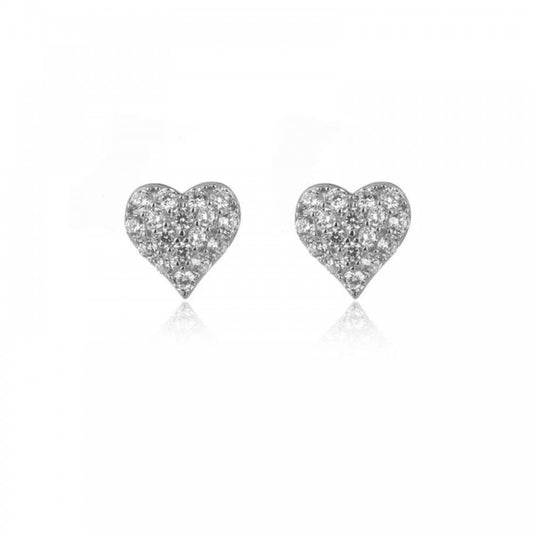 Georgini Sweetheart Sparkly Heart Stud Earrings