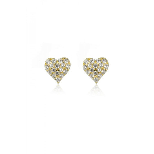Georgini Sweetheart Sparkly Heart Stud Earrings