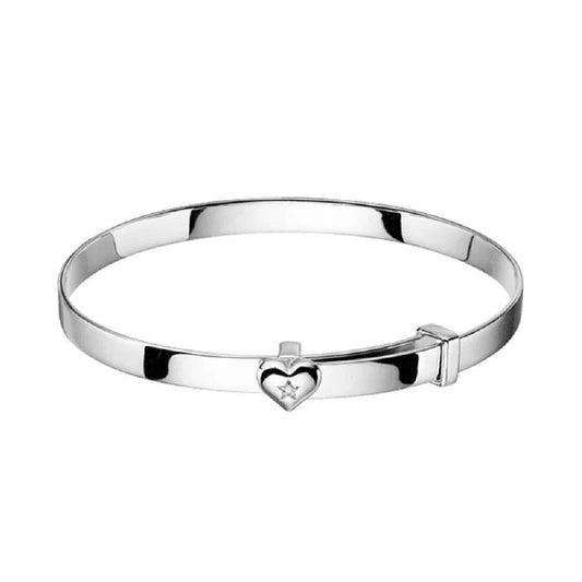 Girl's Diamond Set Gisele Heart Bangle