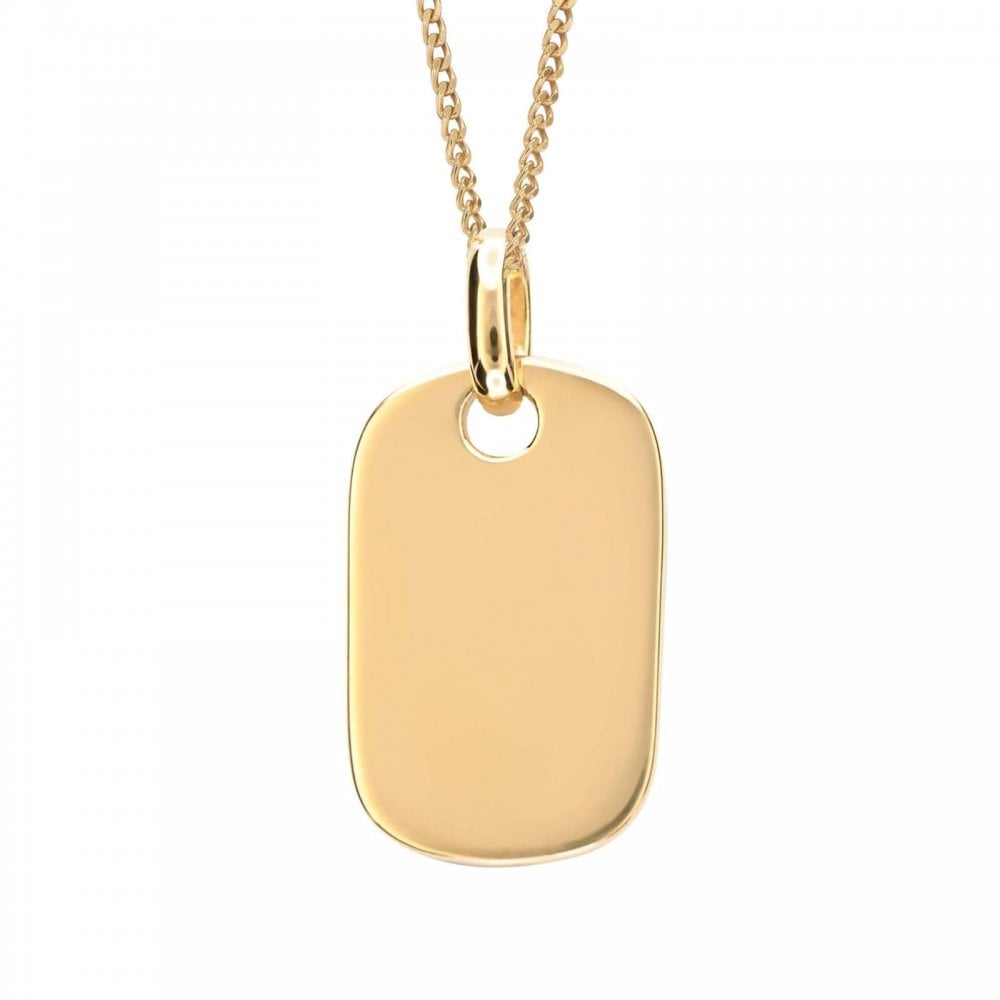 Gold Plated Dog Tag with Chain