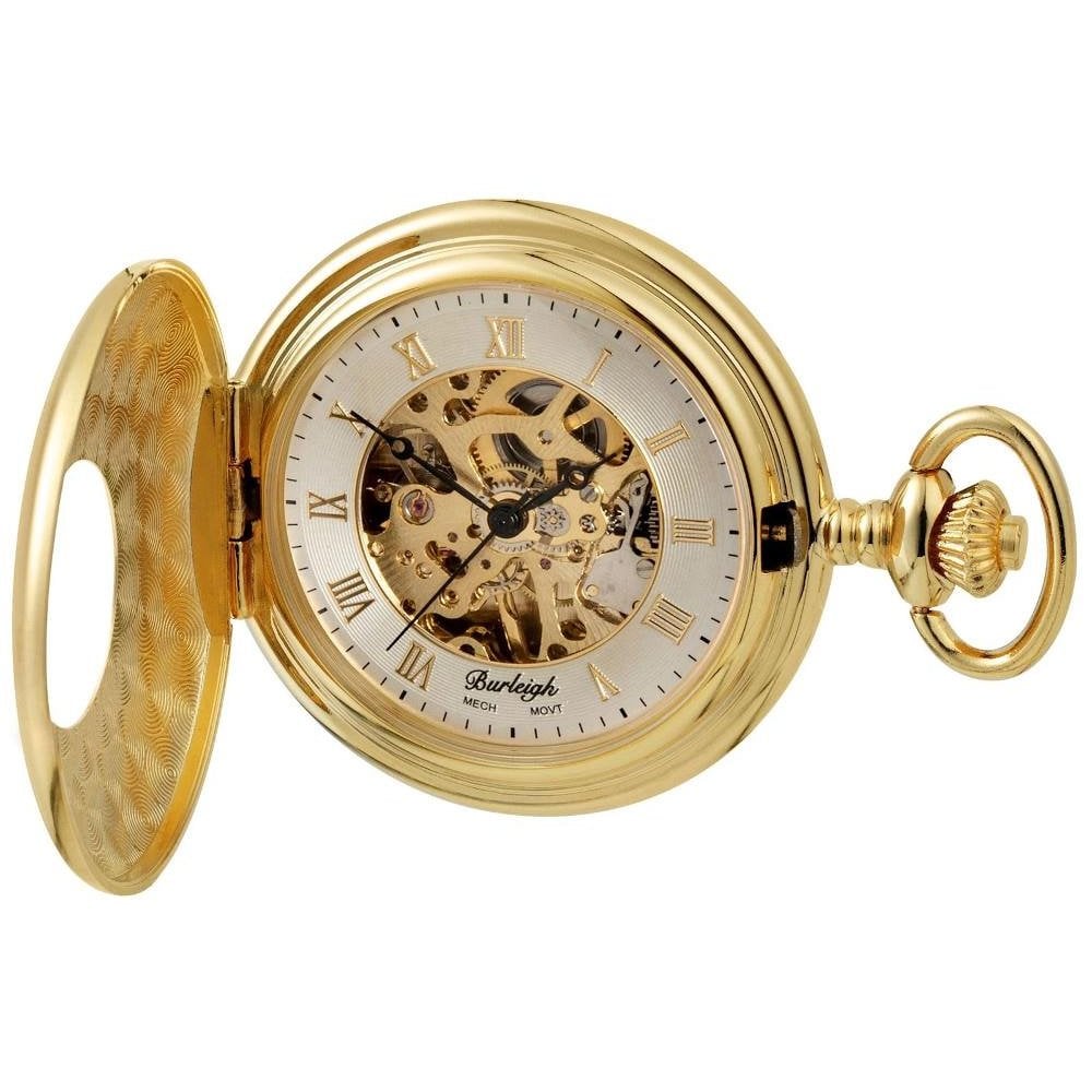 Gold Plated Half Hunter Mechanical Watch