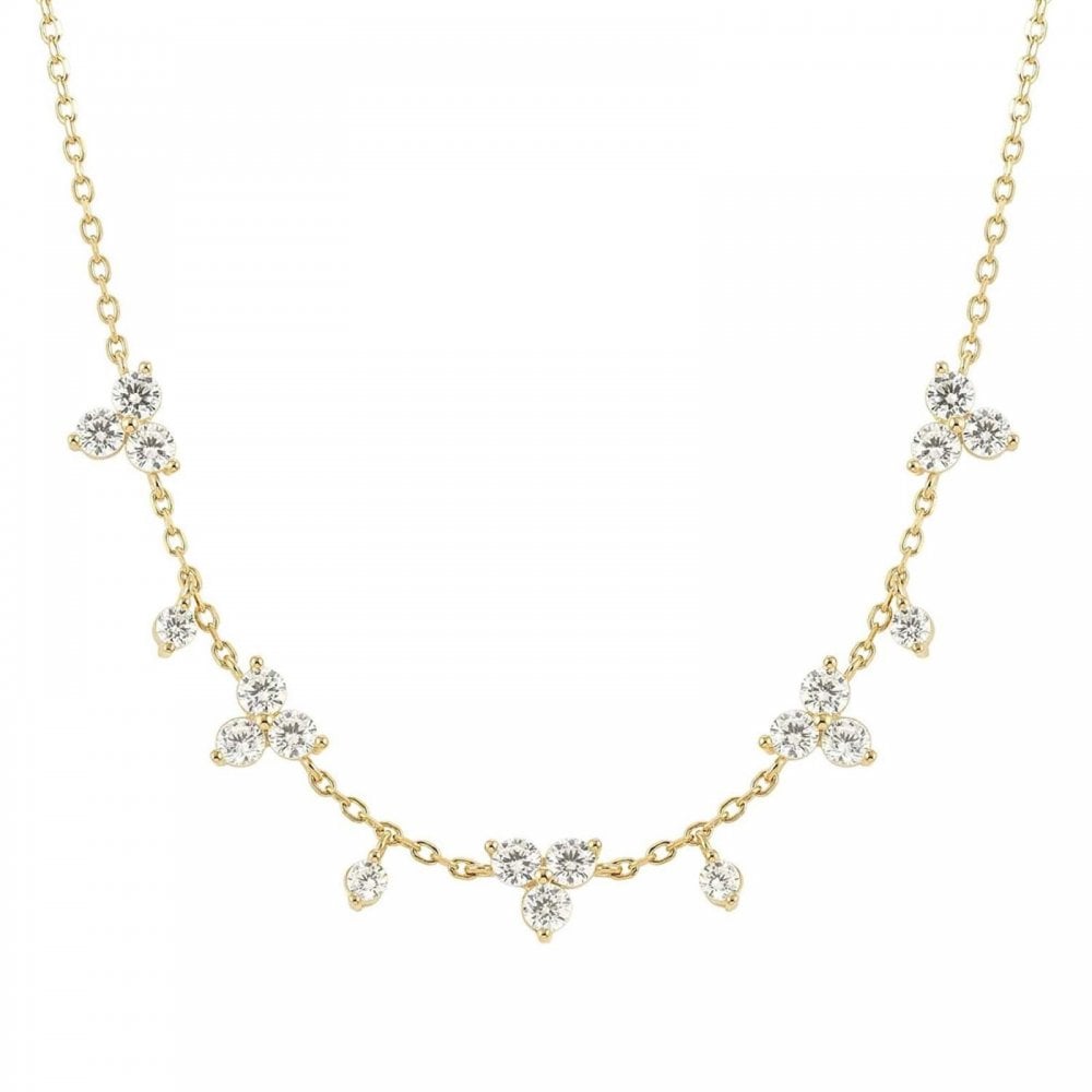 Gold Plated Life Bouquet Flower Necklace