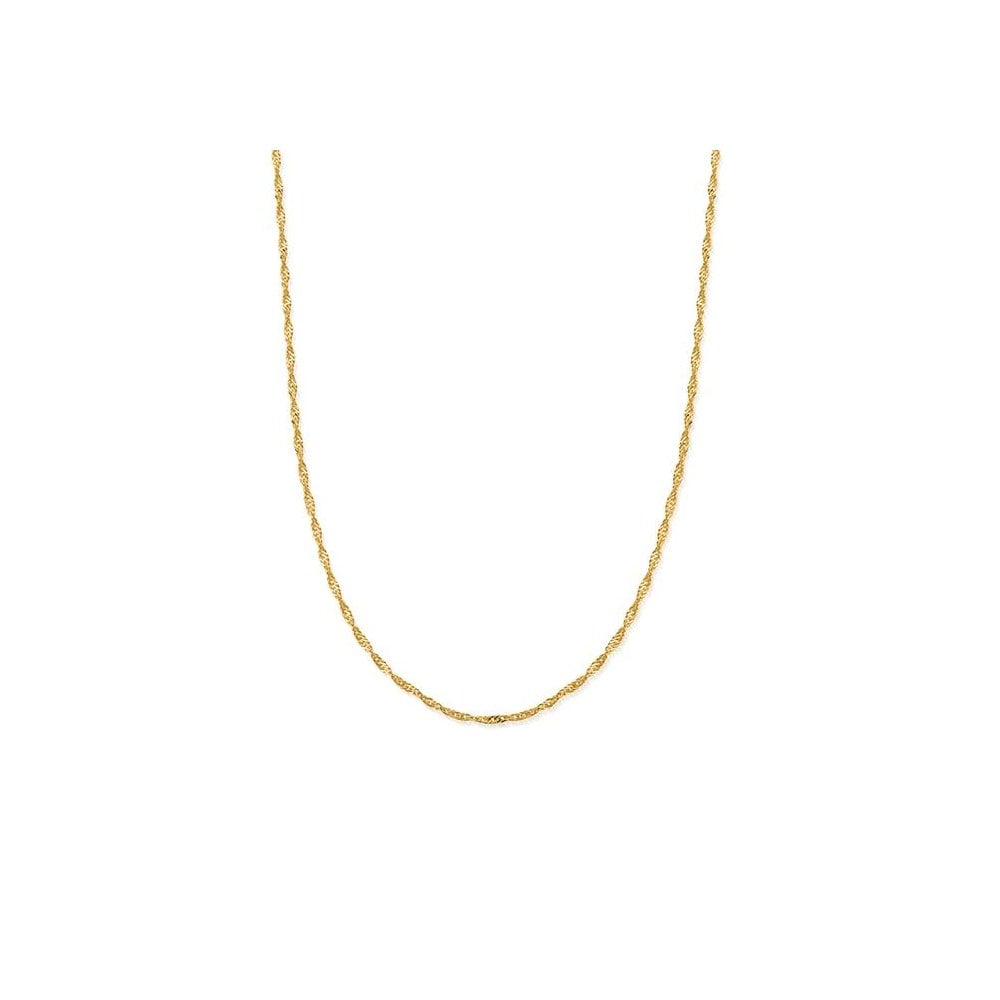 Gold Twisted Rope Chain Necklace