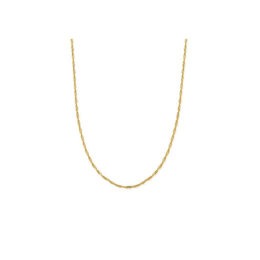 Gold Twisted Rope Chain Necklace
