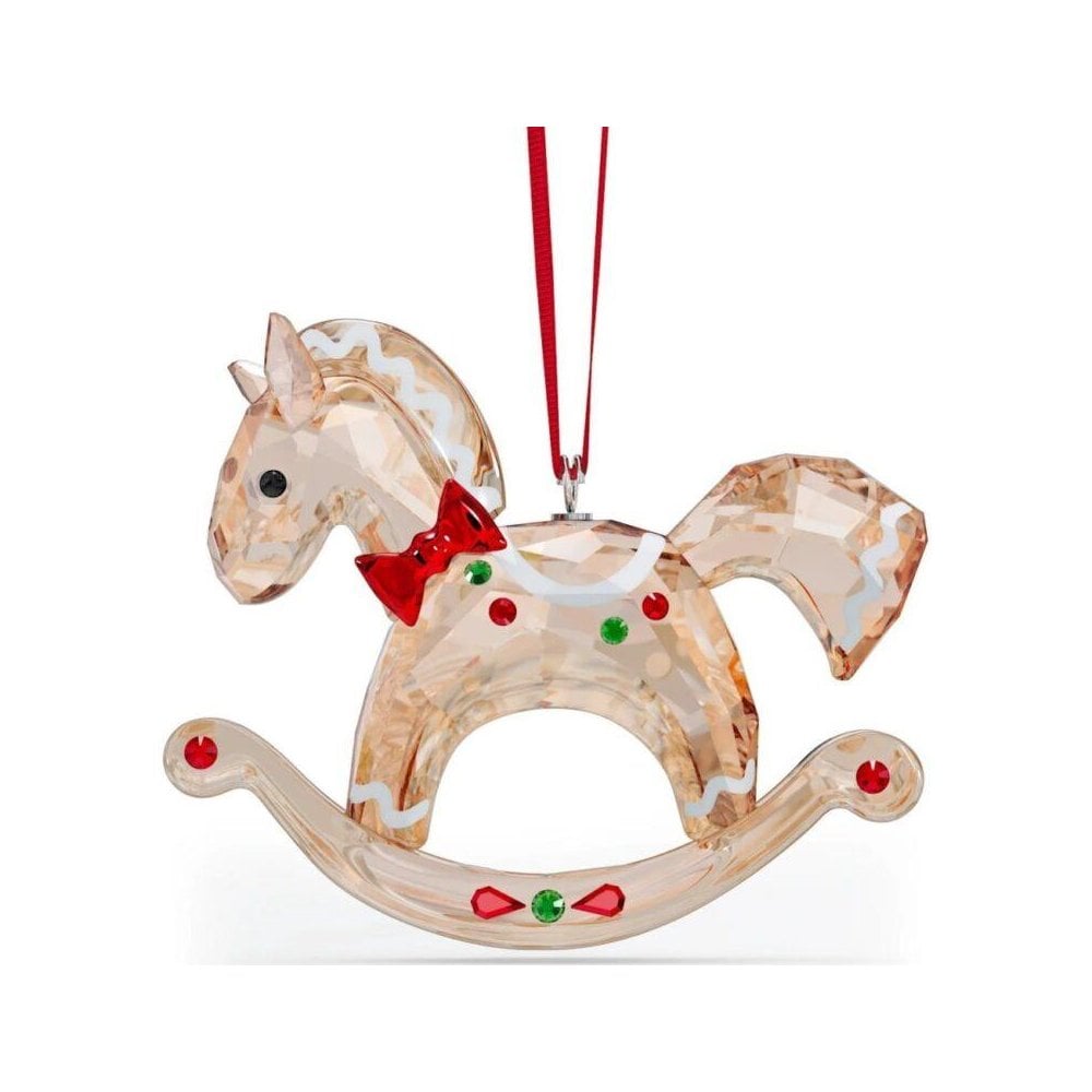 Holiday Cheers Gingerbread Rocking Horse Ornament