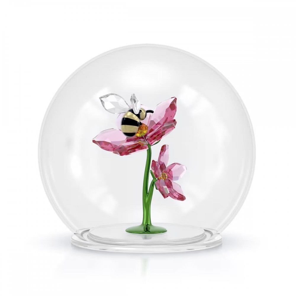 Idyllia Glass Ball Bee and Flowers