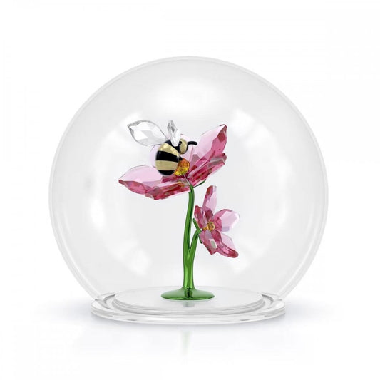 Idyllia Glass Ball Bee and Flowers